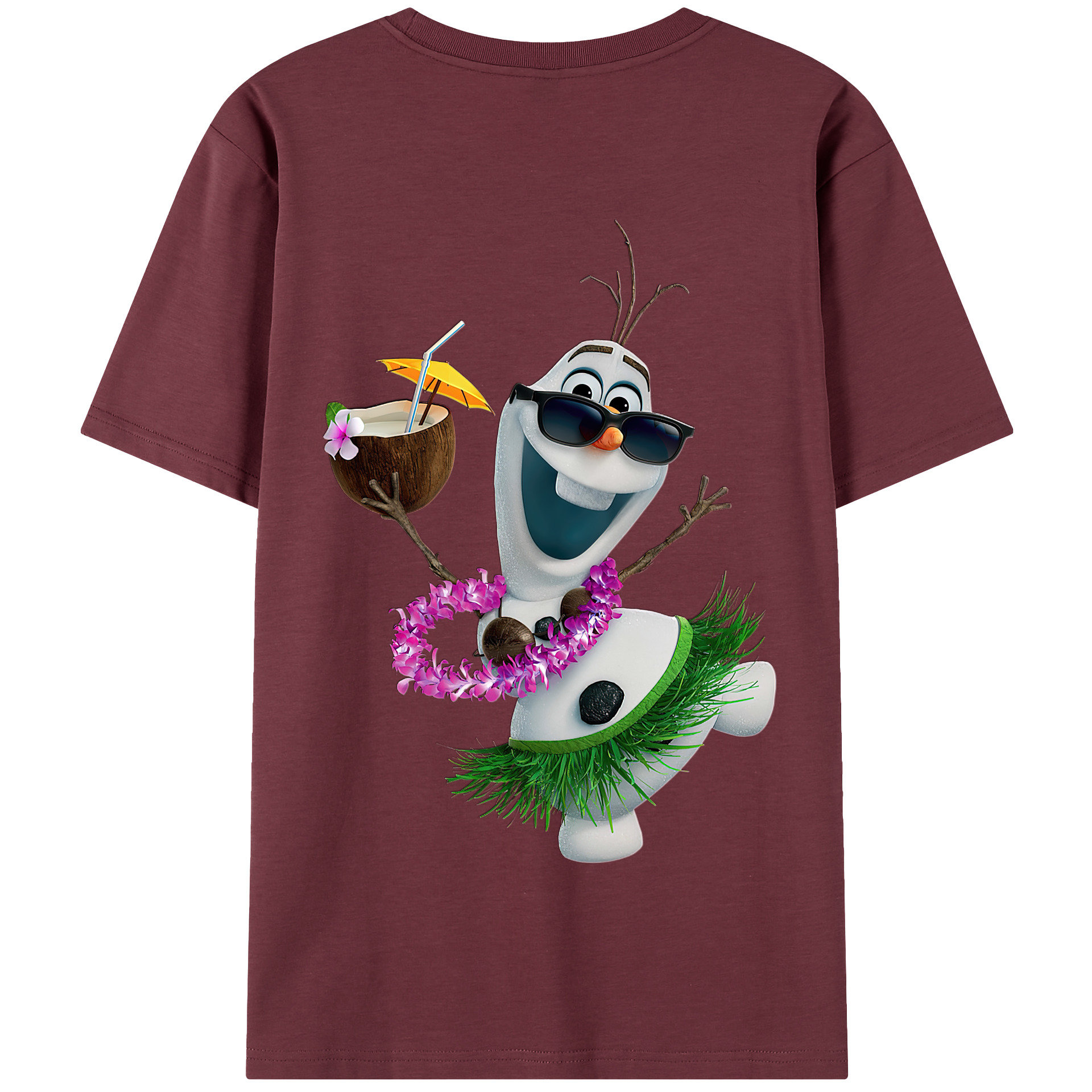 （画像用） アナと雪の女王 アンナ エルサ Frozen Anna Elsa 綿100％半袖Tシャツ（背面プリント）